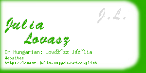 julia lovasz business card